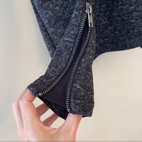 Fabletics Calypso asymmetrical grey moto jacket womens size XS - Picture 5 of 15